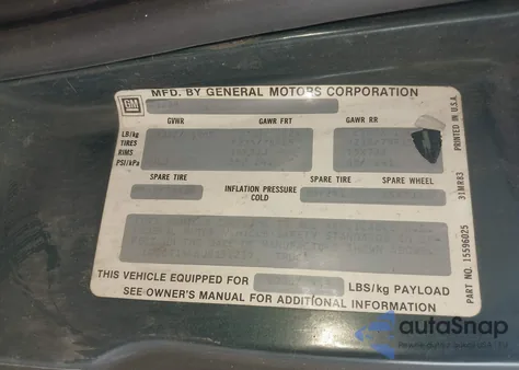 1988 Chevrolet S Truck S10 z USA, uszkodzony, nr VIN 1GCCT14R6J8151219